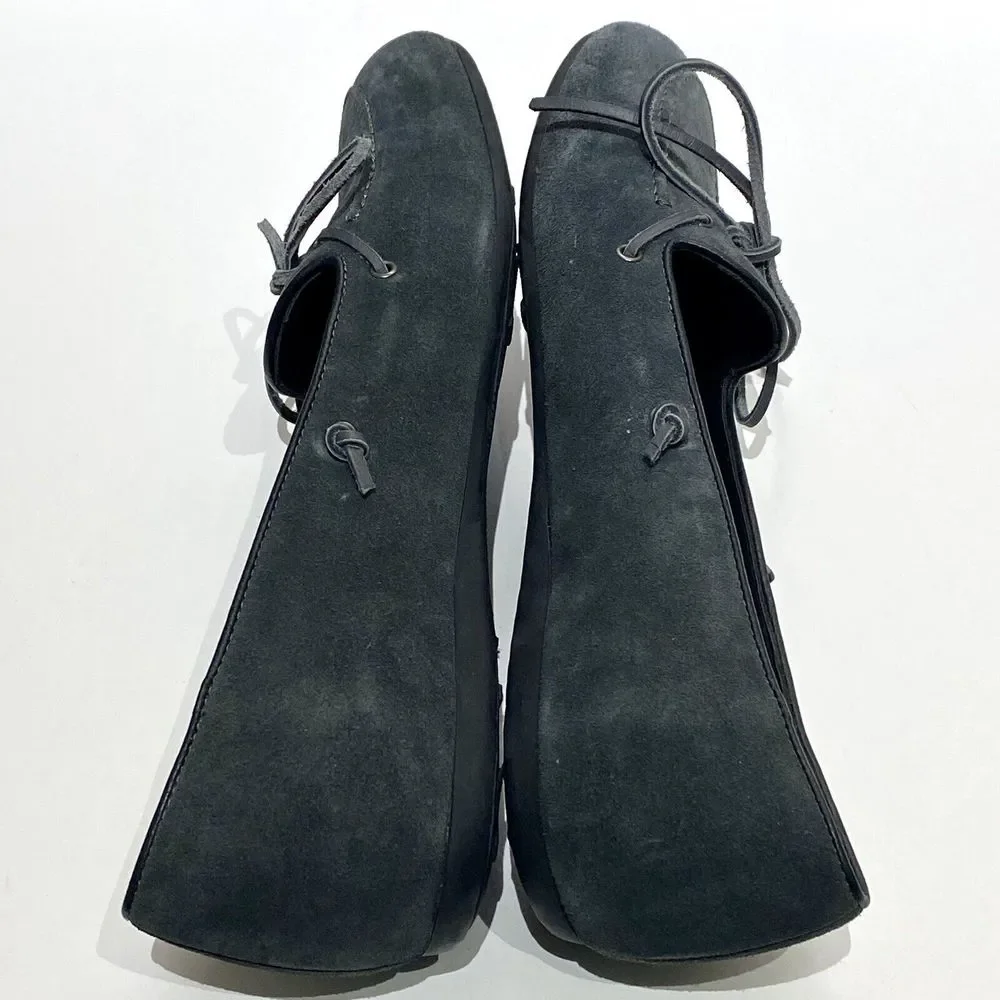 Frette By Harrys London EU 40, US 9 Gray Suede Shoes Drivers Loafer Apron Toe
